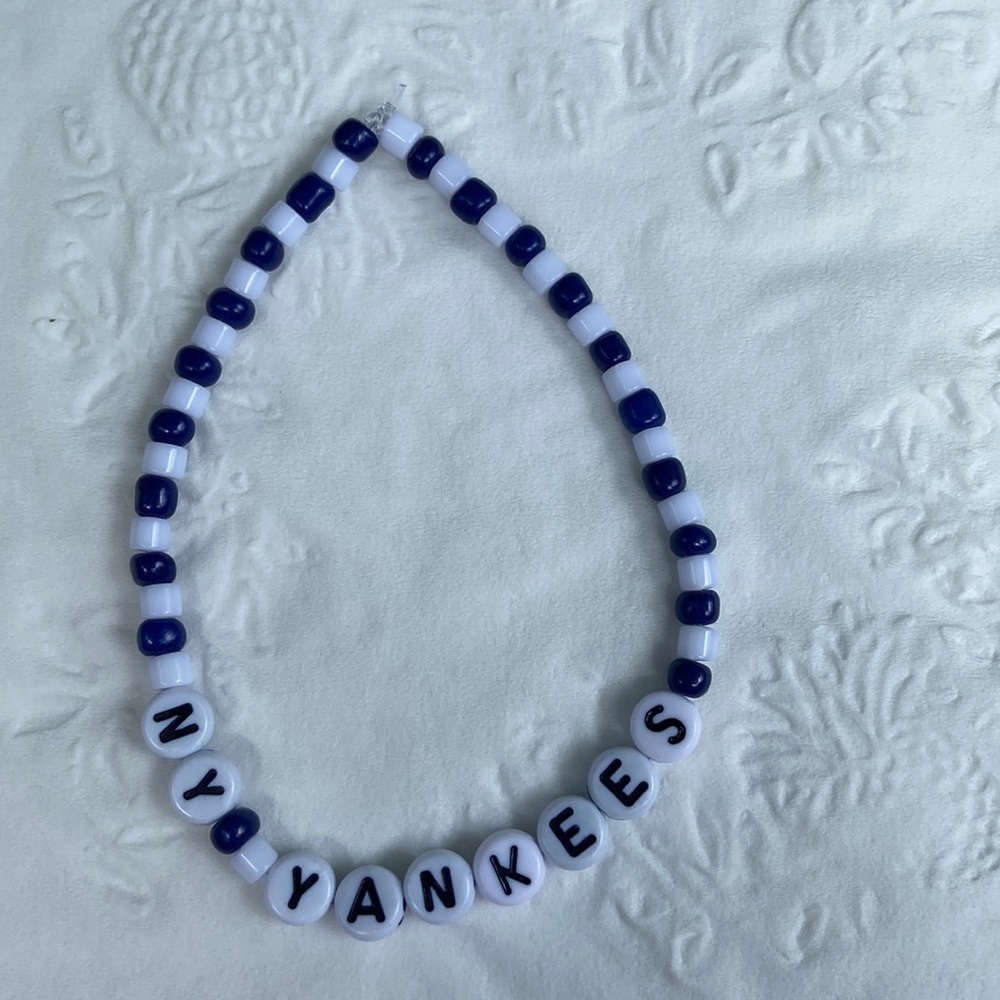 - Handmade “NY Yankees” bracelet